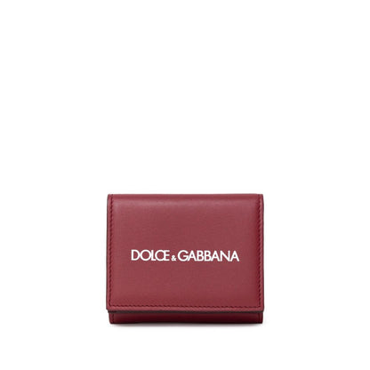 Dolce &amp;amp; Gabbana Röd Kalvskinnsplånbok