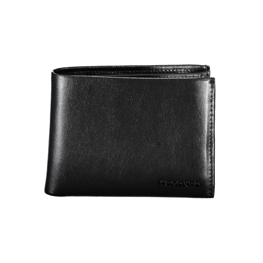 Calvin Klein elegant läderplånbok med RFID-block och myntväska