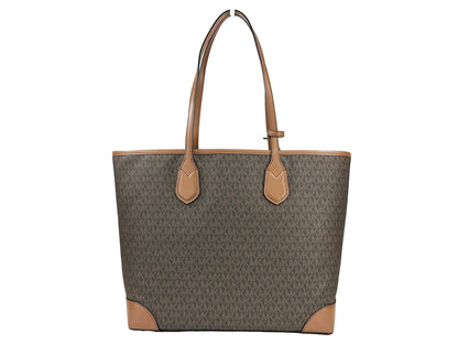 Michael Kors Eva Stor Randig Resväska Plus Påse Brun