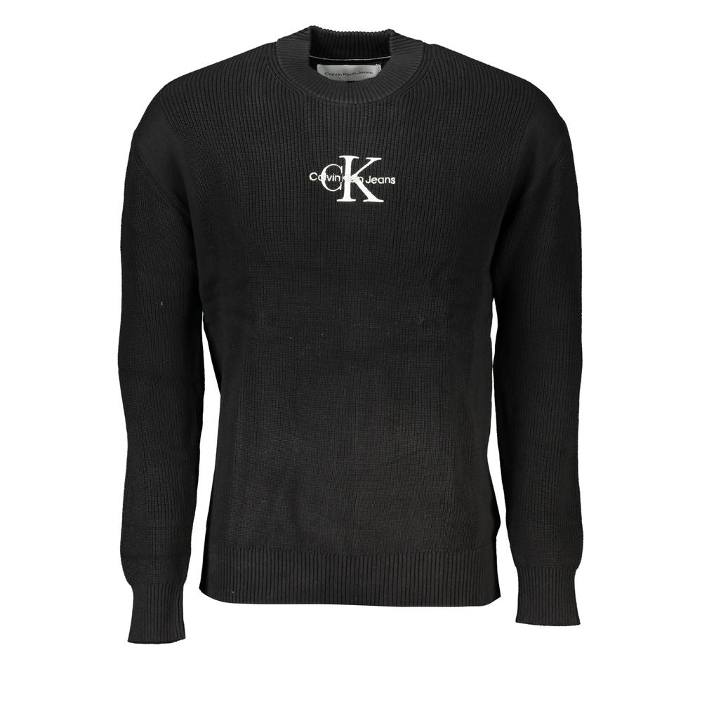 Calvin Klein Elegant bomullströja med rund hals och kontrastdetaljer