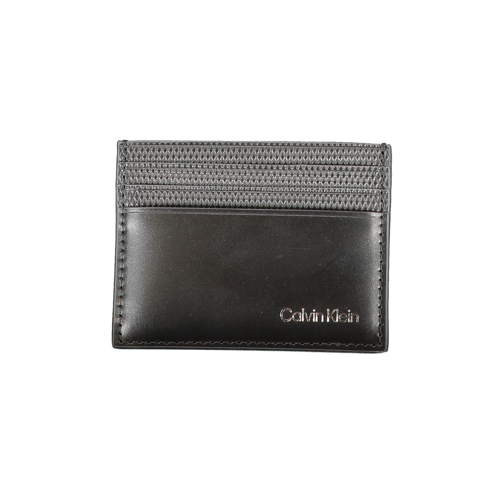 Calvin Klein svart läderplånbok