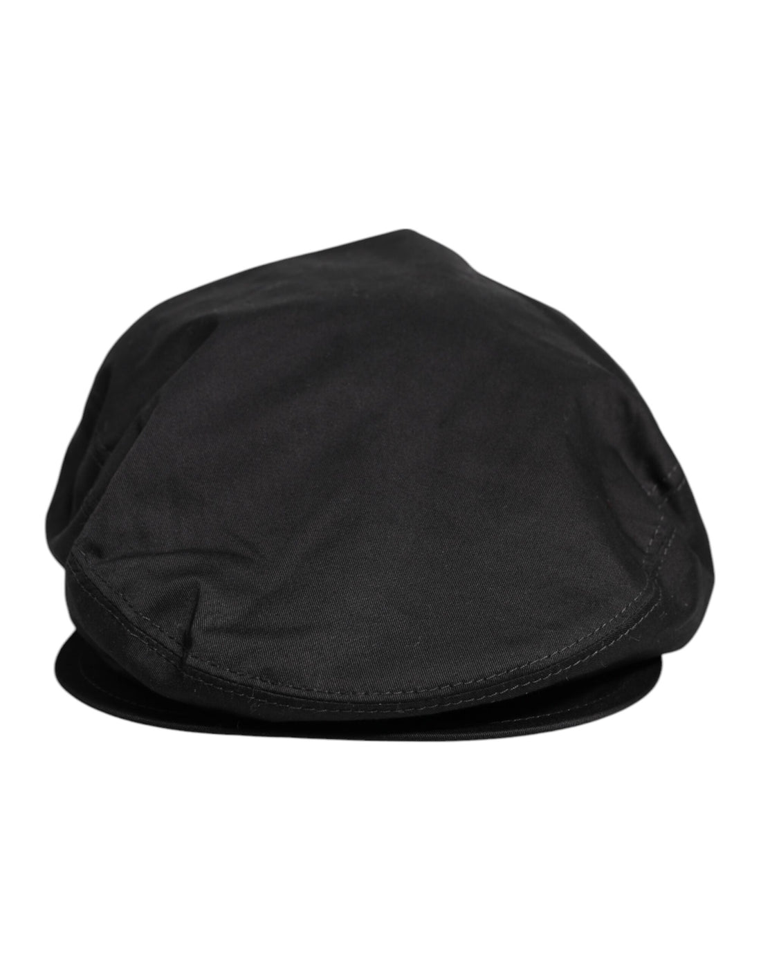 Dolce &amp;amp; Gabbana Black Cotton Newsboy Capello Cabbie Hat