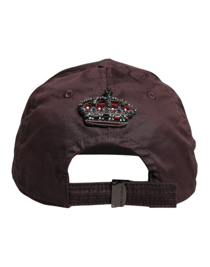 Dolce &amp;amp; Gabbana brun bomull DG Crown 6 paneler basebollkeps