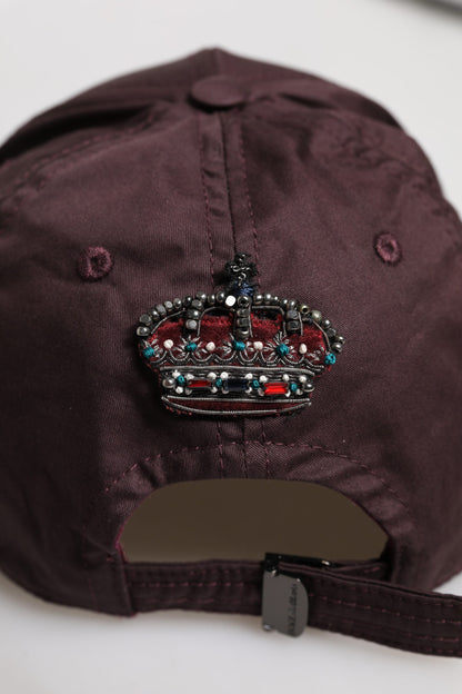 Dolce &amp;amp; Gabbana brun bomull DG Crown 6 paneler basebollkeps