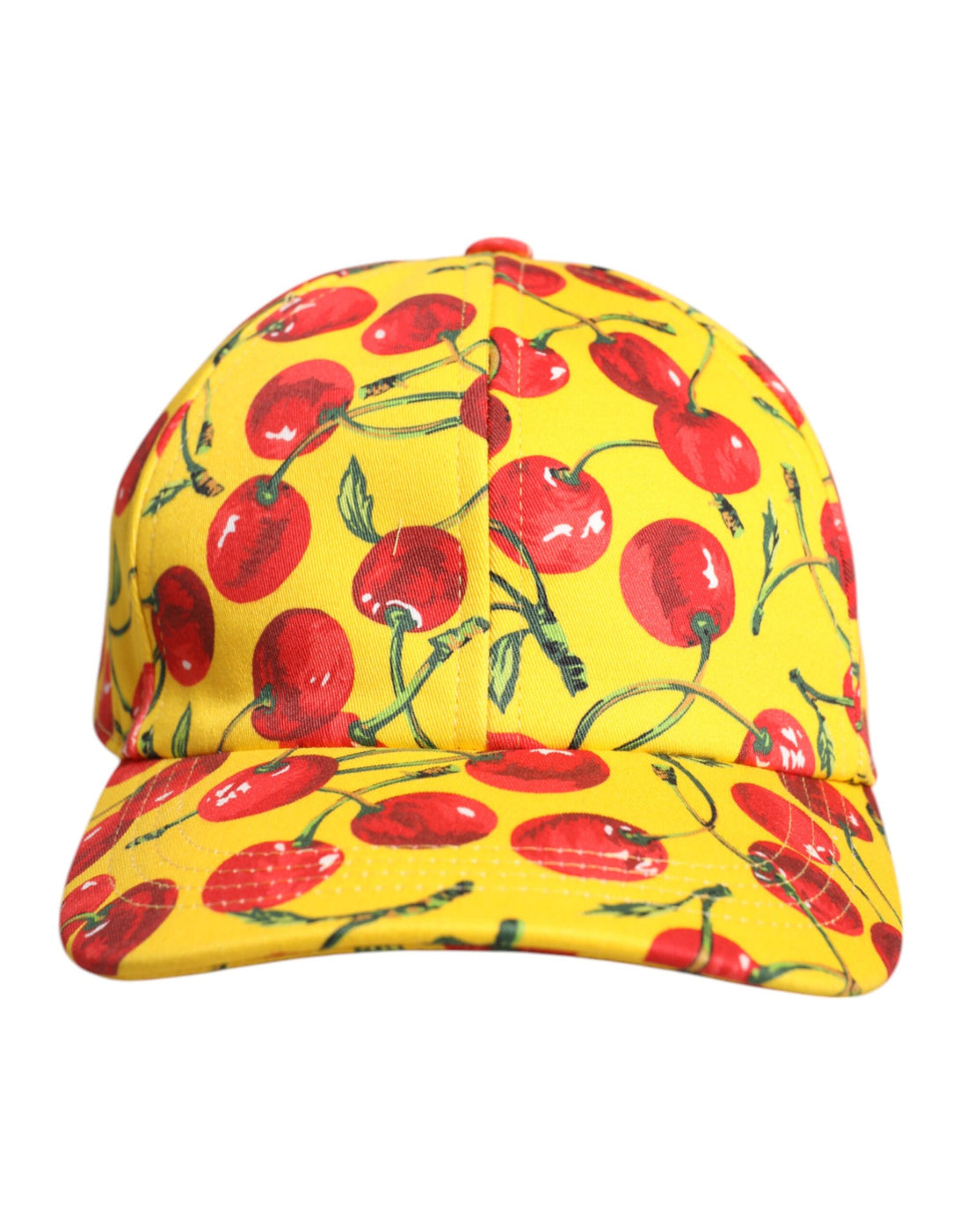 Dolce &amp;amp; Gabbana Gul Bomullsmönstrad Baseballkeps med 6 Paneler