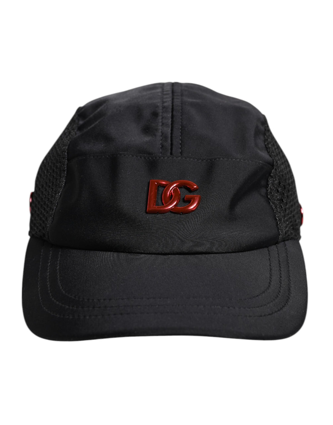 Dolce &amp;amp; Gabbana svart nylonkeps med DG-logotyp och 6 paneler