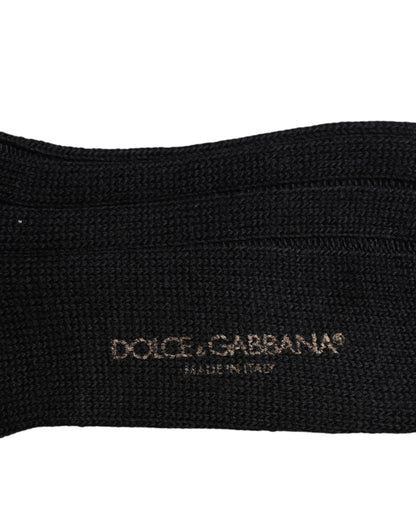 Dolce &amp;amp; Gabbana Svarta DG-logotyptryck över vadstrumpor