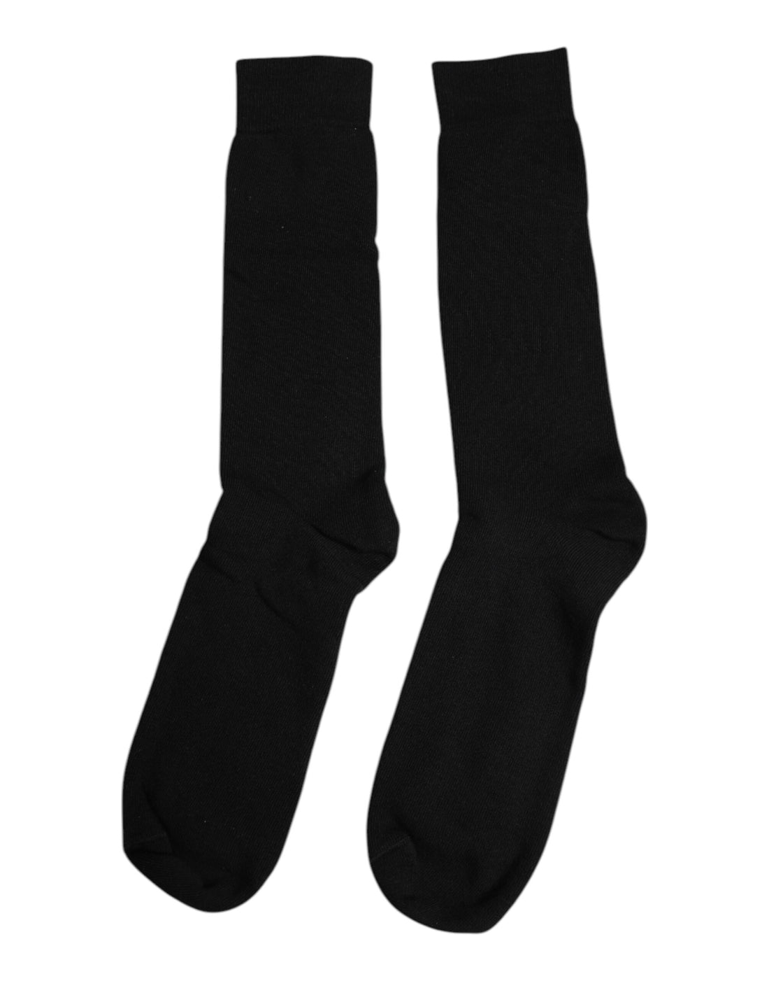 Dolce &amp;amp; Gabbana Svarta Enfärgade Bomullsstrumpor Till Herr, Mid Calf