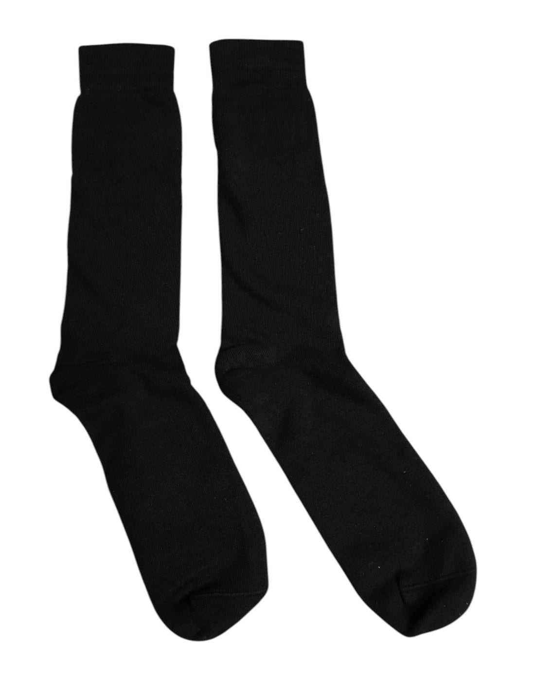 Dolce &amp;amp; Gabbana Svarta Enfärgade Bomullsstrumpor Till Herr, Mid Calf