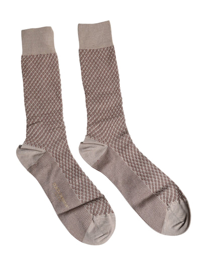 Dolce &amp;amp; Gabbana Bruna Enfärgade DG Logo Mid Calf Herrstrumpor