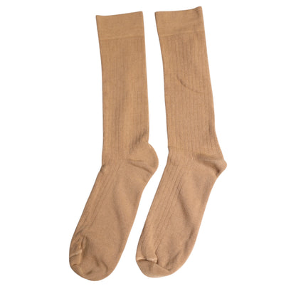 Dolce &amp;amp; Gabbana Bruna Enfärgade Bomullsstrumpor Till Herr, Mid Calf