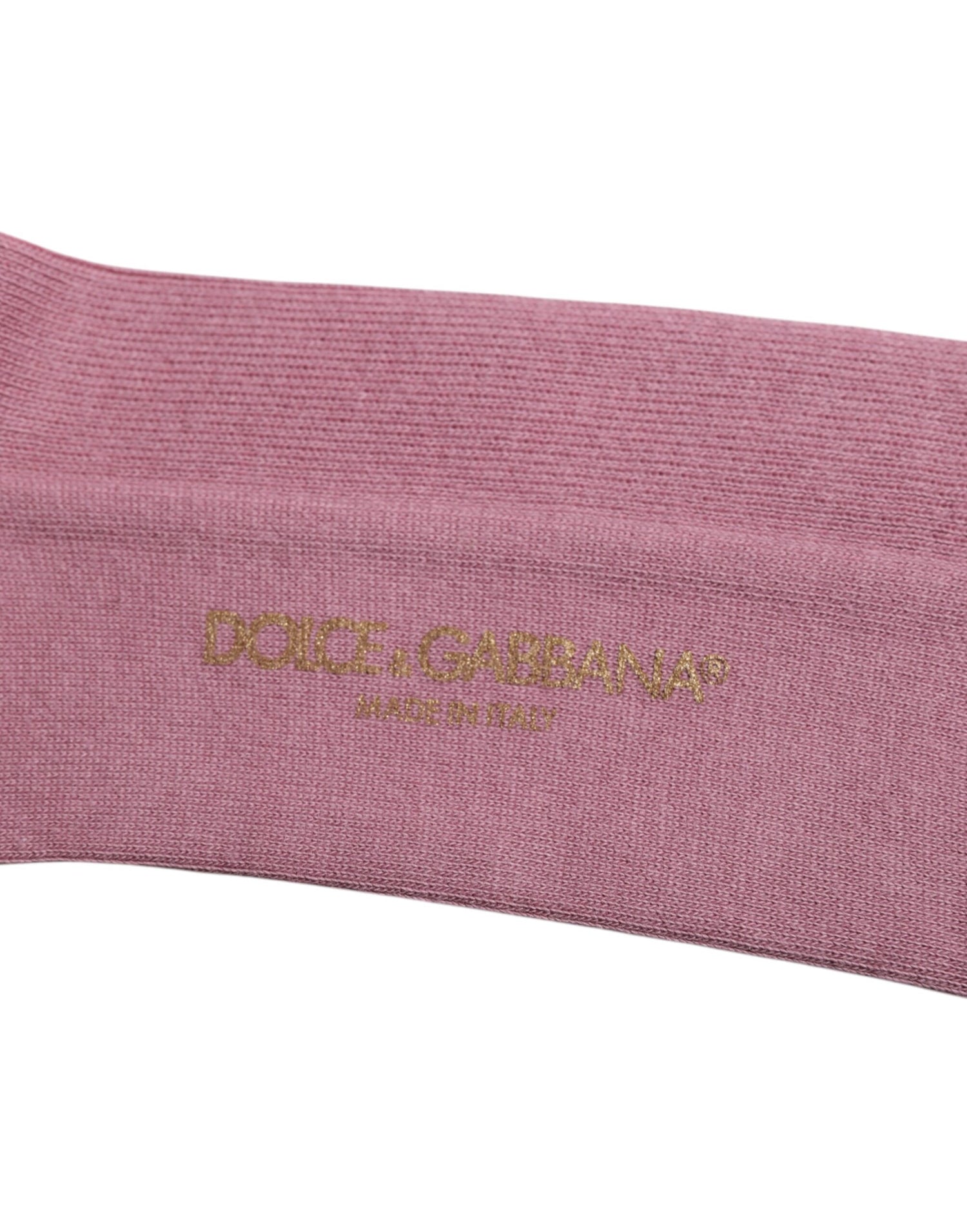 Dolce &amp;amp; Gabbana Rose Rosa Bomullsstrumpor Över Vaden
