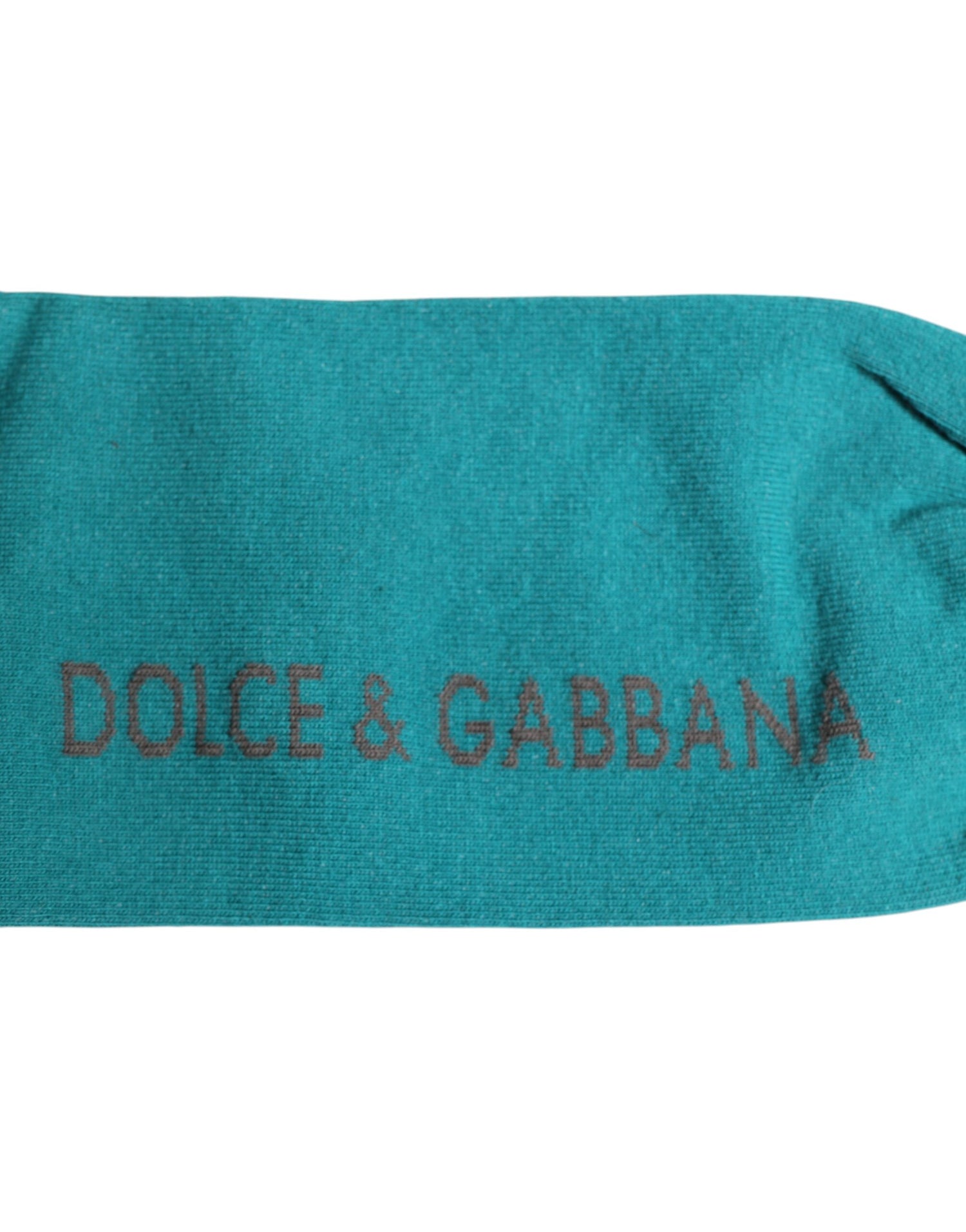 Dolce &amp;amp; Gabbana Grön Grå Stretch DG Logo Mid Vadstrumpor