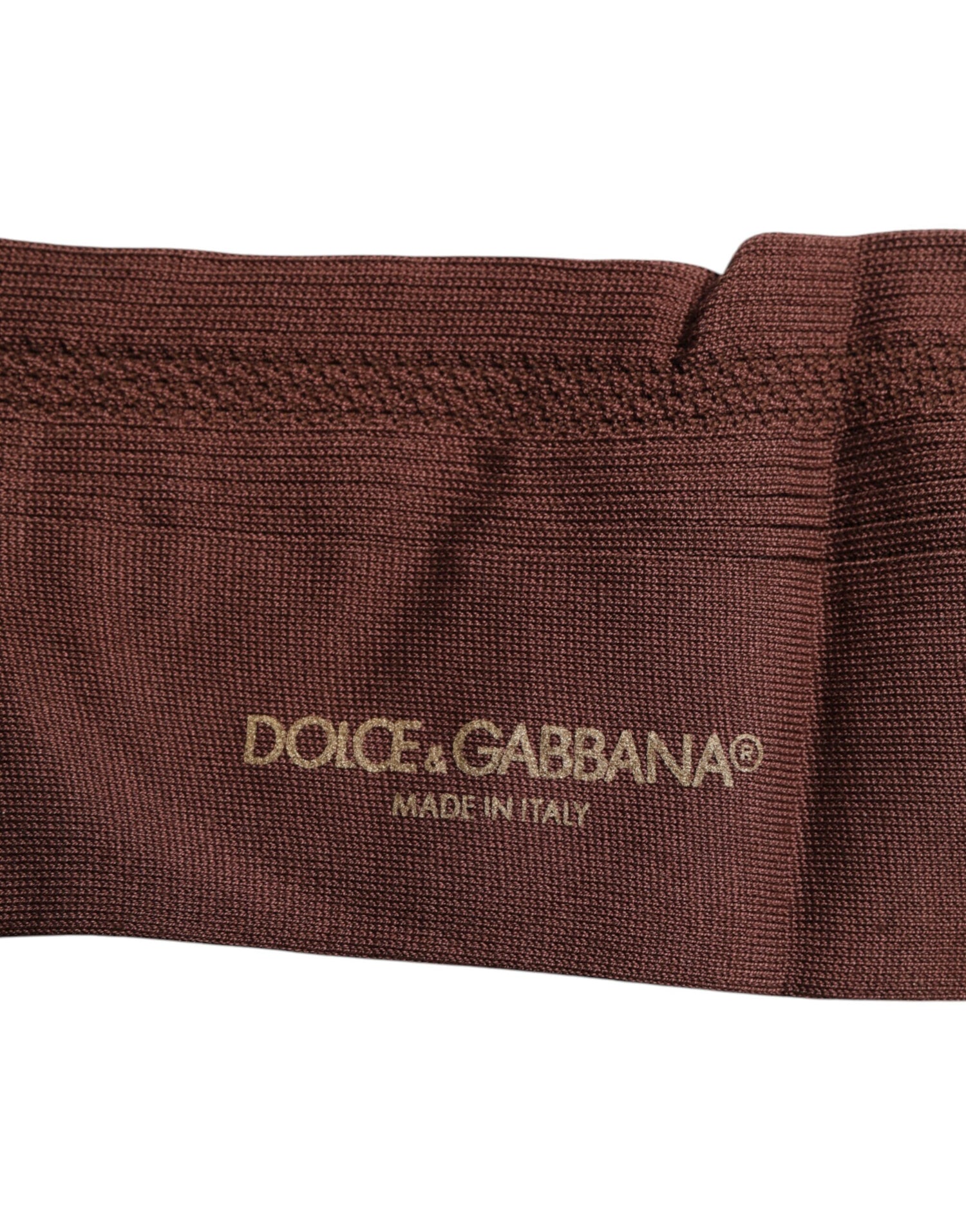 Dolce &amp;amp; Gabbana Bruna Stretchiga Logotyptryck Halvhöga Vadstrumpor