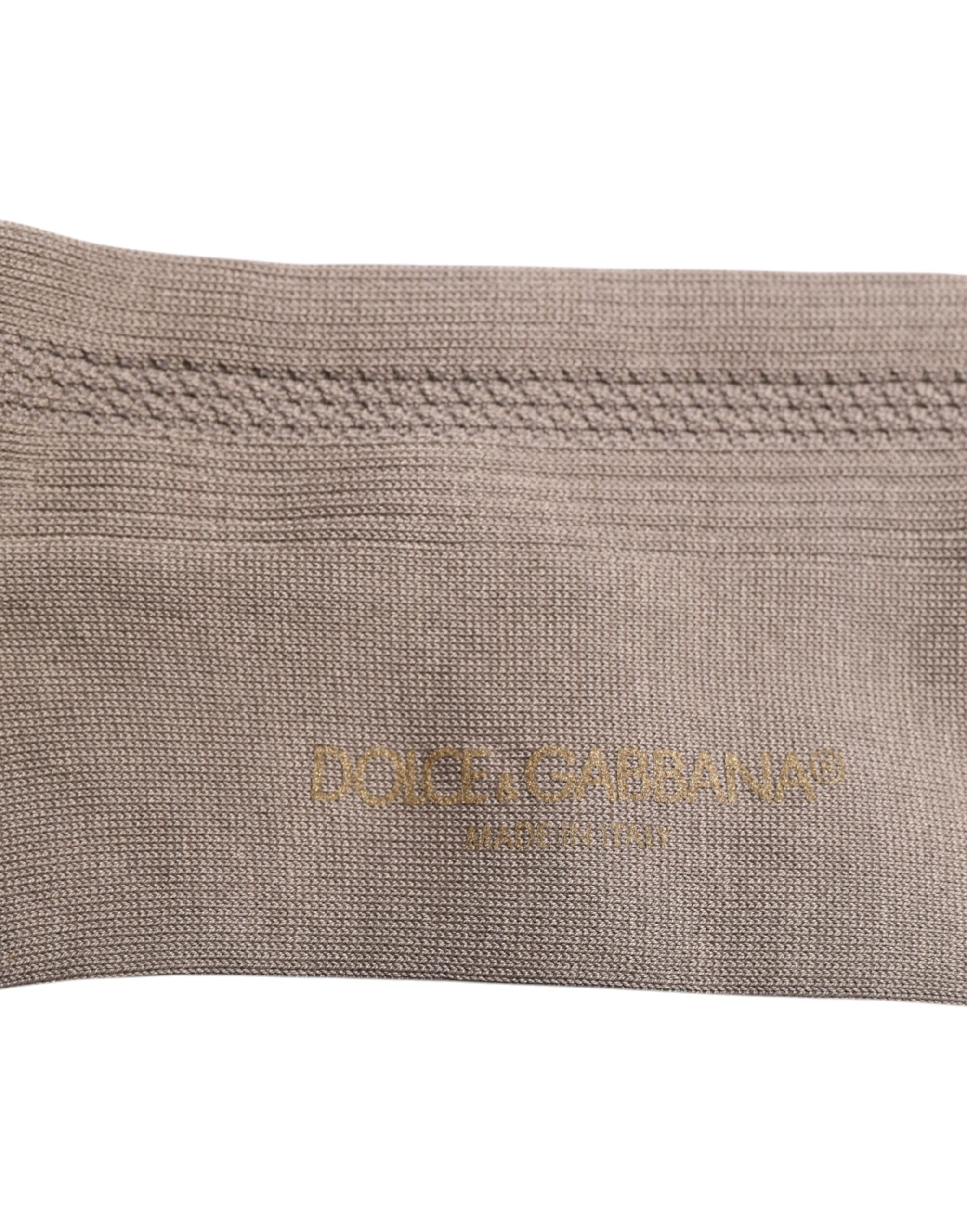 Dolce &amp;amp; Gabbana Bruna Bomulls Stretchiga Vadstrumpor Med Logotyp