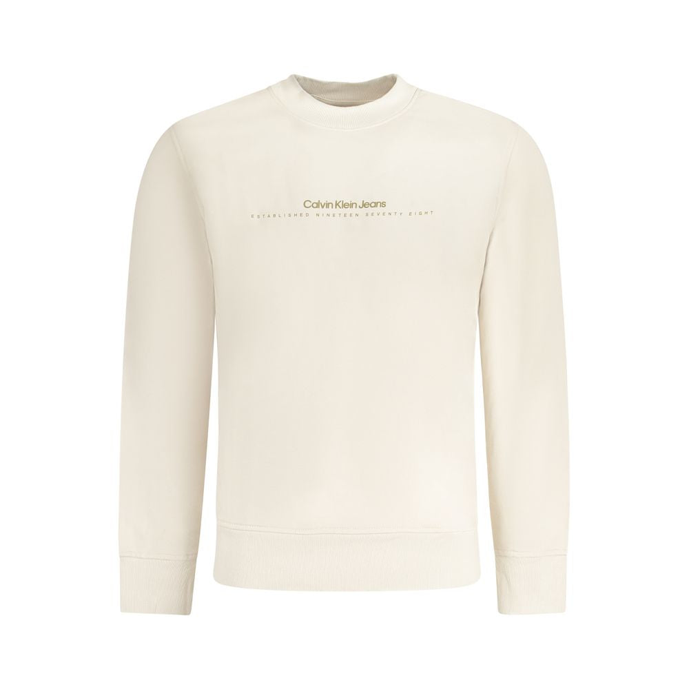 Calvin Klein Beige bomullströja för män