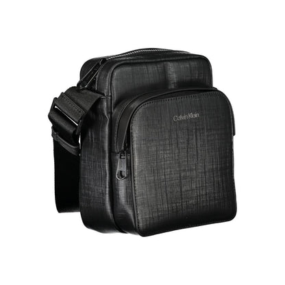 Calvin Klein elegant svart axelväska med kontrasterande detaljer
