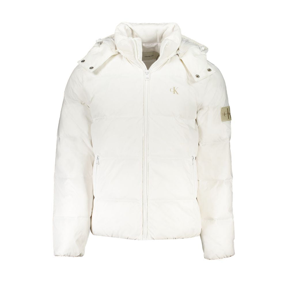 Calvin Klein vit polyamidjacka
