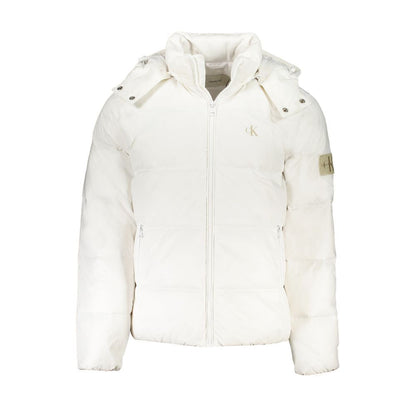 Calvin Klein vit polyamidjacka