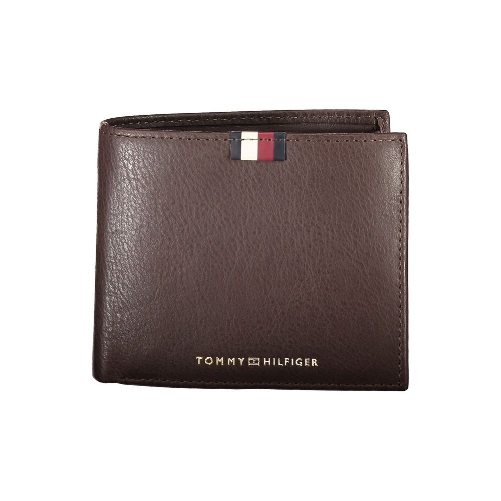 Tommy Hilfiger brun läderplånbok för män