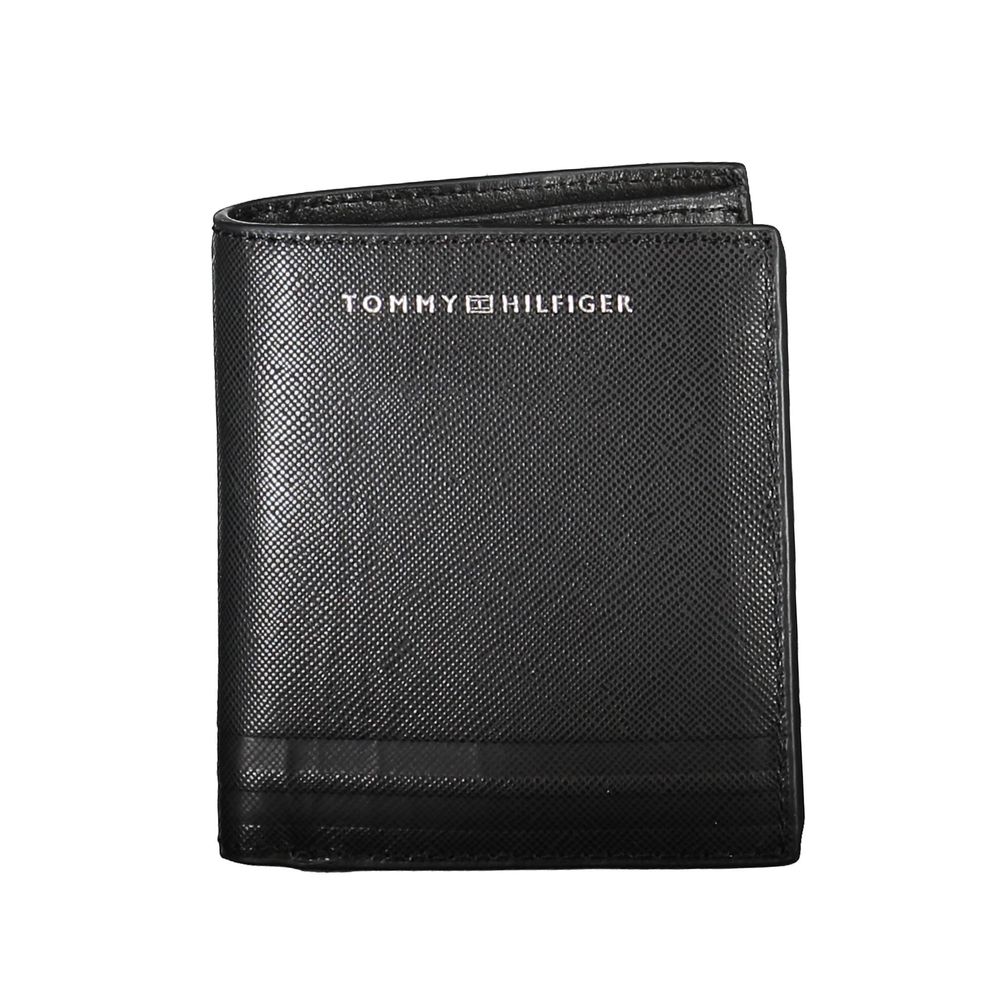 Tommy Hilfiger svart läderplånbok för män
