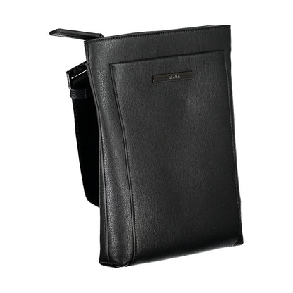 Calvin Klein elegant svart axelväska med kontrasterande detaljer