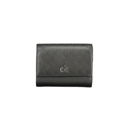Calvin Klein svart polyesterplånbok för kvinnor