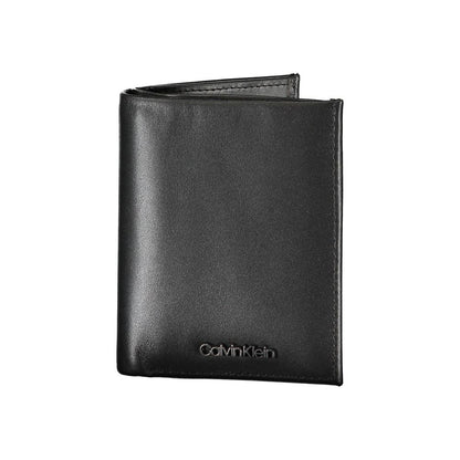 Calvin Klein Sleek svart läderplånbok med RFID