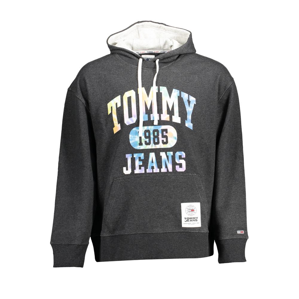 Tommy Hilfiger svart bomulls-huvtröja för män