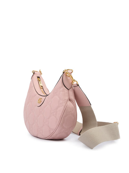 Gucci ljusrosa läderaxelväska