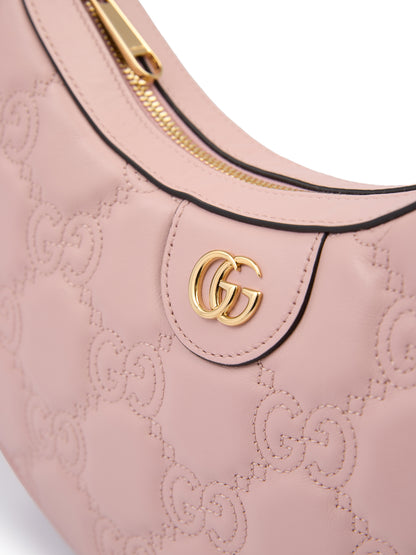 Gucci ljusrosa läderaxelväska