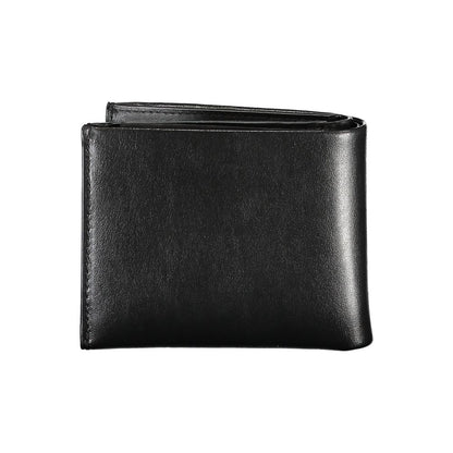 Calvin Klein elegant svart läderplånbok med dubbla fack