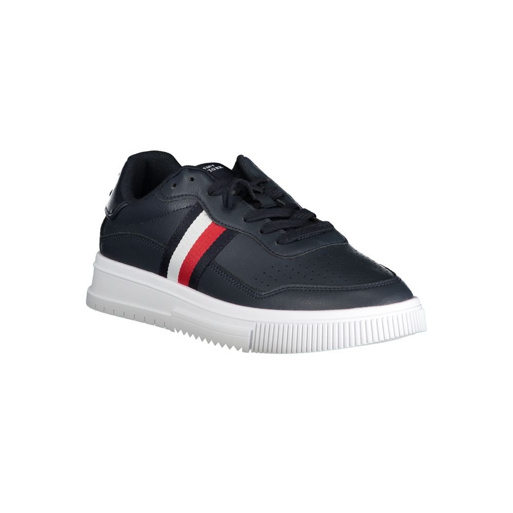 Tommy Hilfiger Blå Läder Herr Sneaker