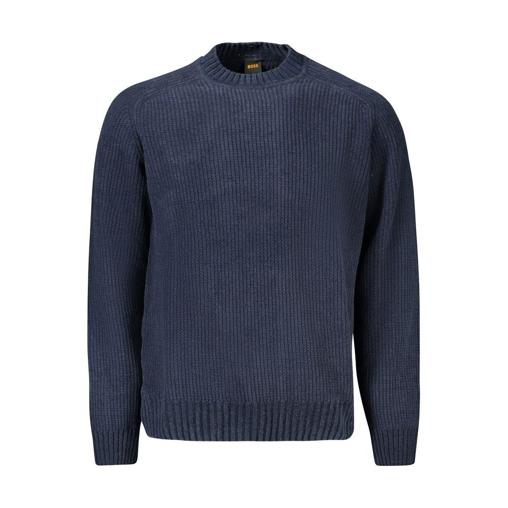 Hugo Boss Blå bomullströja för män