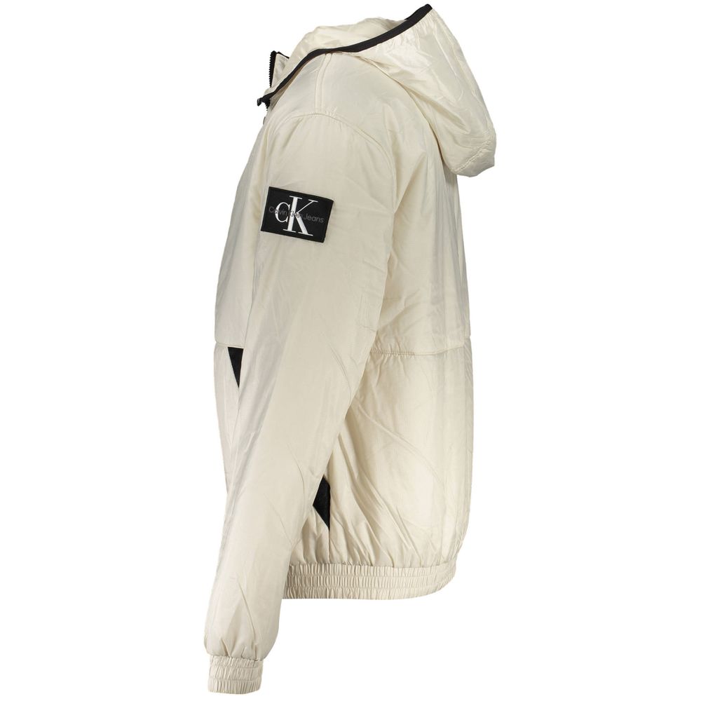 Calvin Klein Elegant Beige Huvjacka – Tidlösa Ytterkläder