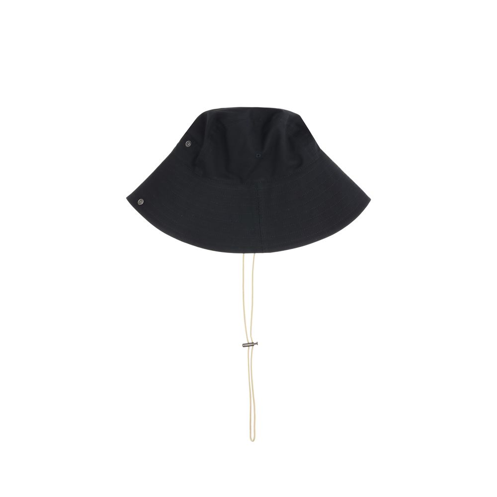 Burberry Bucket Hat med rutig kant och gabardin