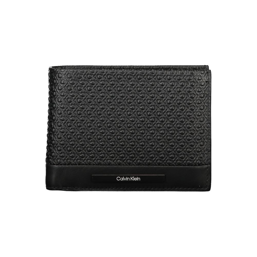 Calvin Klein elegant svart läderplånbok med RFID