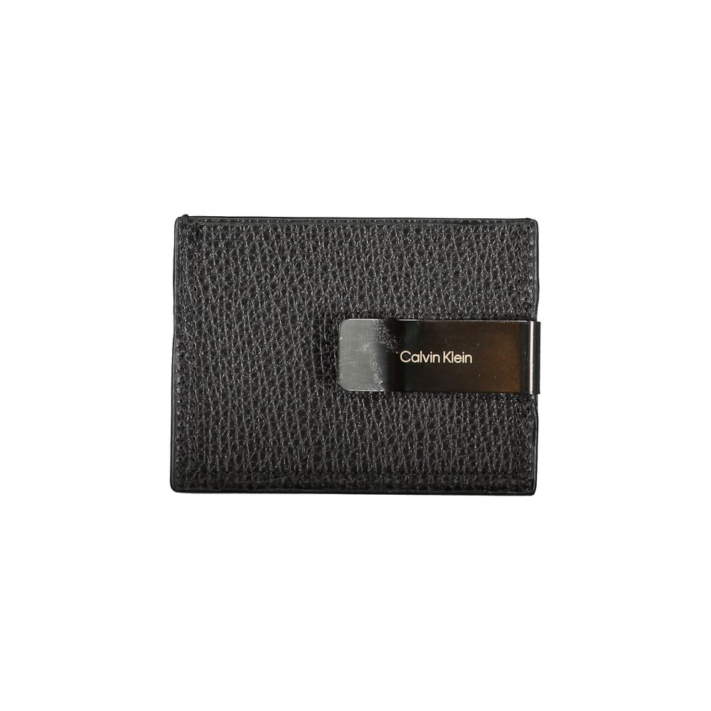 Calvin Klein Sleek Läderkorthållare med Pengklämma