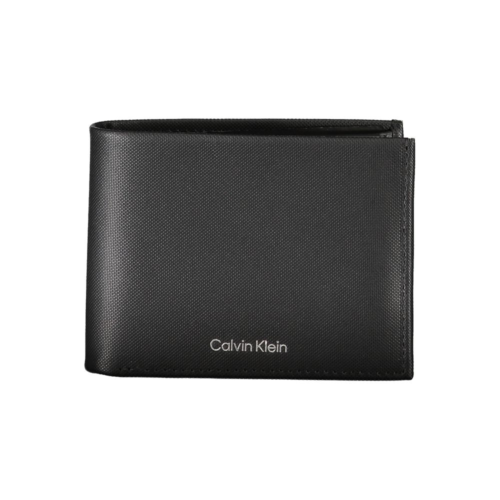 Calvin Klein elegant svart läderplånbok med RFID-blockering