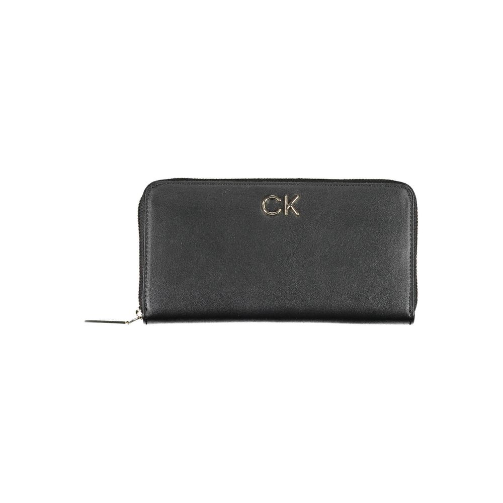 Calvin Klein svart polyetenplånbok för kvinnor