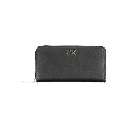 Calvin Klein svart polyetenplånbok för kvinnor
