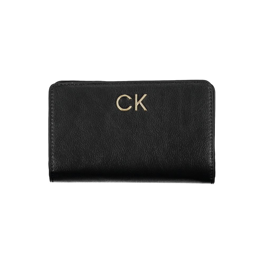 Calvin Klein svart polyetenplånbok för kvinnor