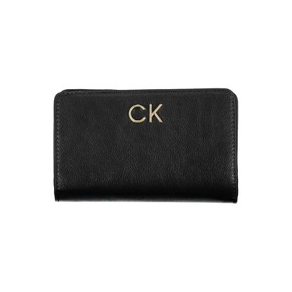 Calvin Klein svart polyetenplånbok för kvinnor