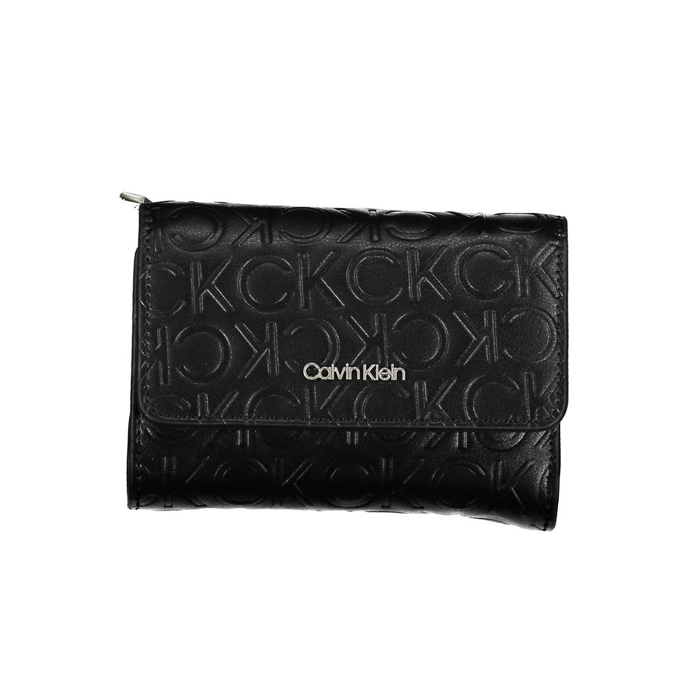 Calvin Klein svart polyetenplånbok för kvinnor