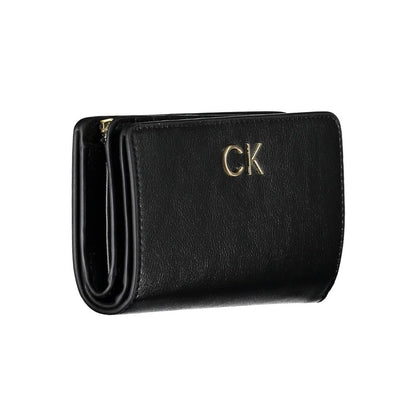 Calvin Klein svart polyetenplånbok för kvinnor