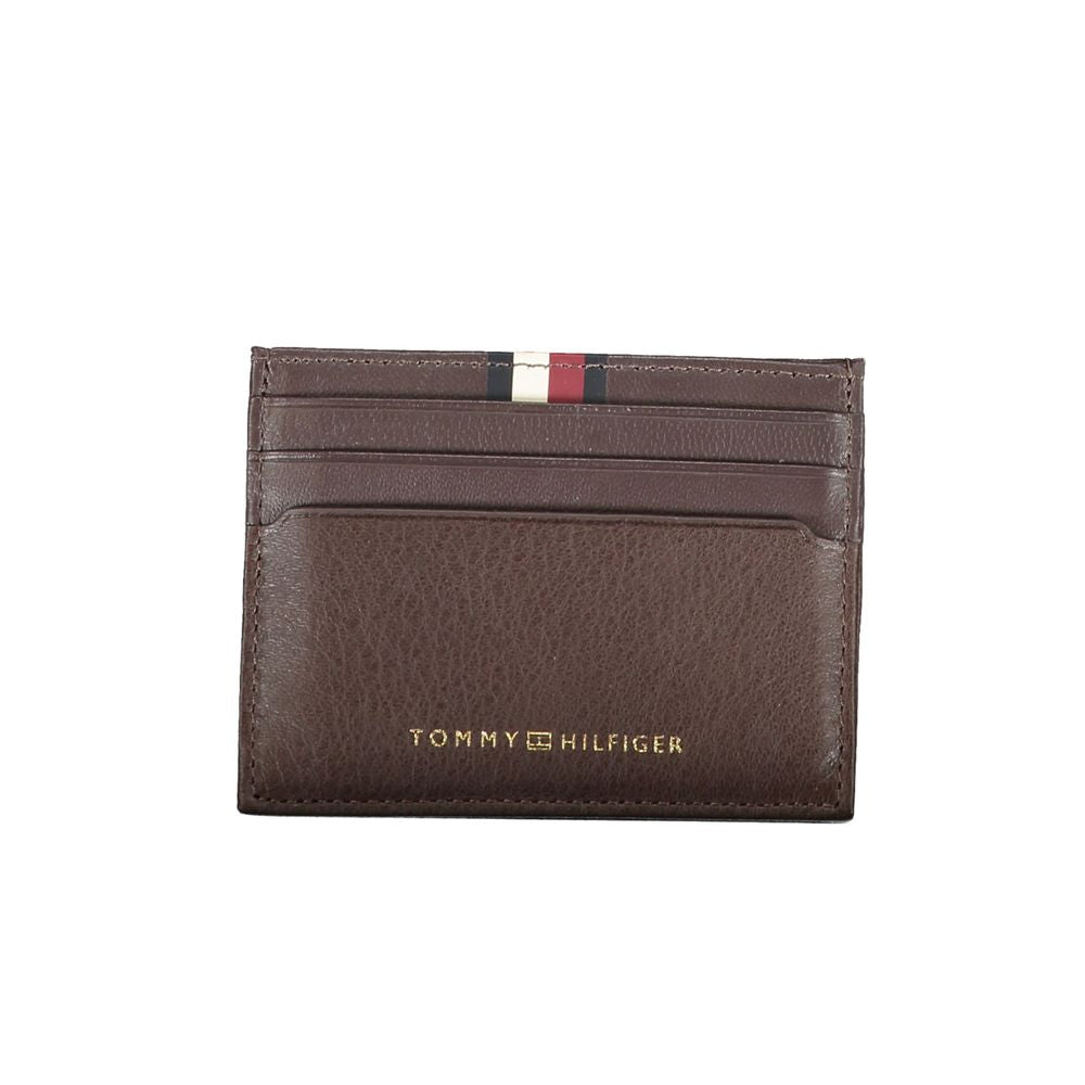 Tommy Hilfiger brun läderplånbok för män
