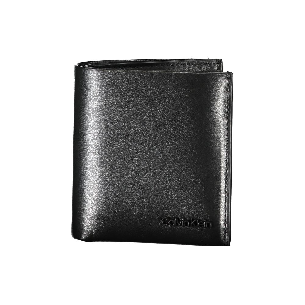 Calvin Klein Sleek svart läderplånbok med RFID
