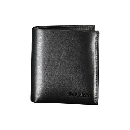 Calvin Klein Sleek svart läderplånbok med RFID