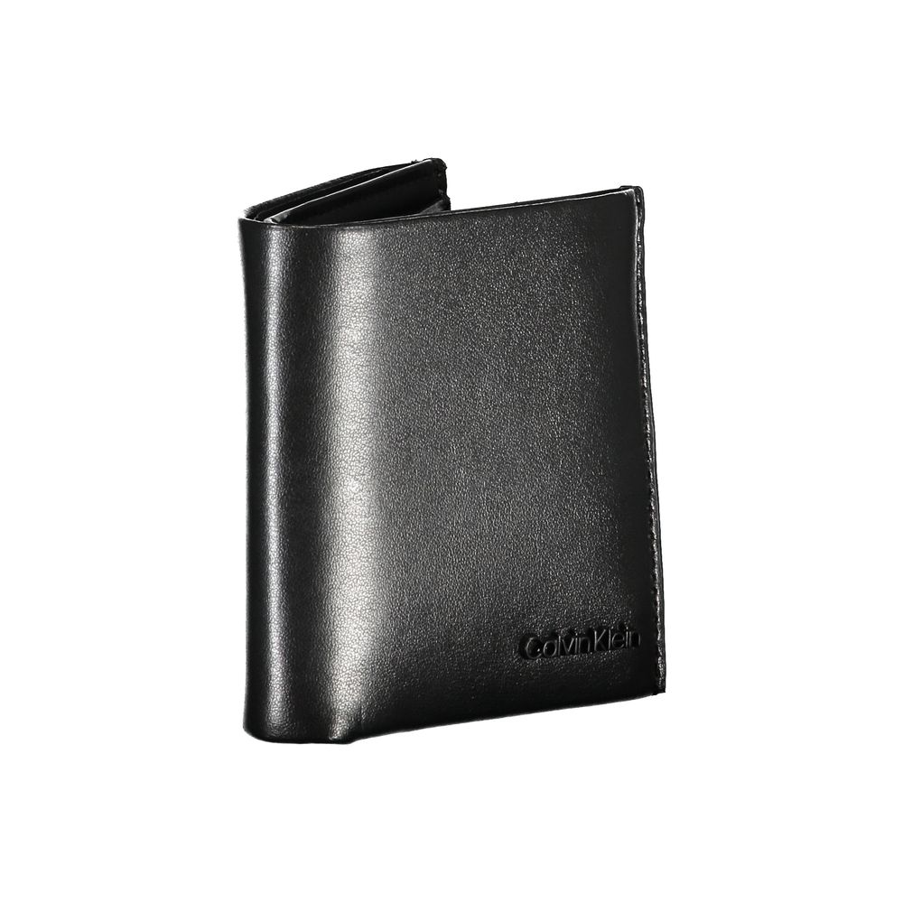 Calvin Klein Sleek svart läderplånbok med RFID