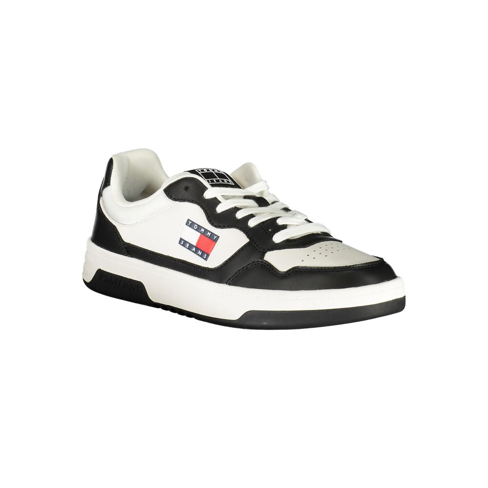 Tommy Hilfiger svarta lädersneakers för män